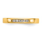 14K Yellow Gold 5-Stone 1/10 carat Round Diamond Complete Channel Band