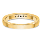 14K Yellow Gold 5-Stone 1/10 carat Round Diamond Complete Channel Band