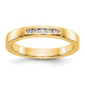 14K Yellow Gold 5-Stone 1/10 carat Round Diamond Complete Channel Band