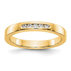 14K Yellow Gold 5-Stone 1/10 carat Round Diamond Complete Channel Band
