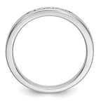 14K White Gold 5-Stone 1/6 carat Round Diamond Complete Channel Band