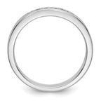 14K White Gold 5-Stone 1/5 carat Round Diamond Complete Channel Band