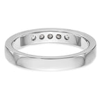 14K White Gold 5-Stone 1/5 carat Round Diamond Complete Channel Band