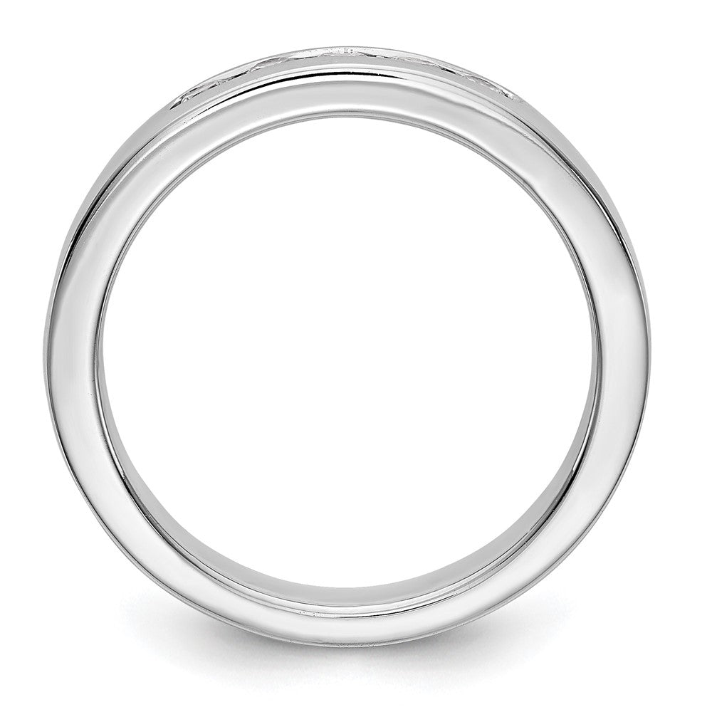 14K White Gold 5-Stone 1/4 carat Round Diamond Complete Channel Band