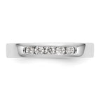 14K White Gold 5-Stone 1/4 carat Round Diamond Complete Channel Band