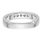 14K White Gold 5-Stone 1/4 carat Round Diamond Complete Channel Band