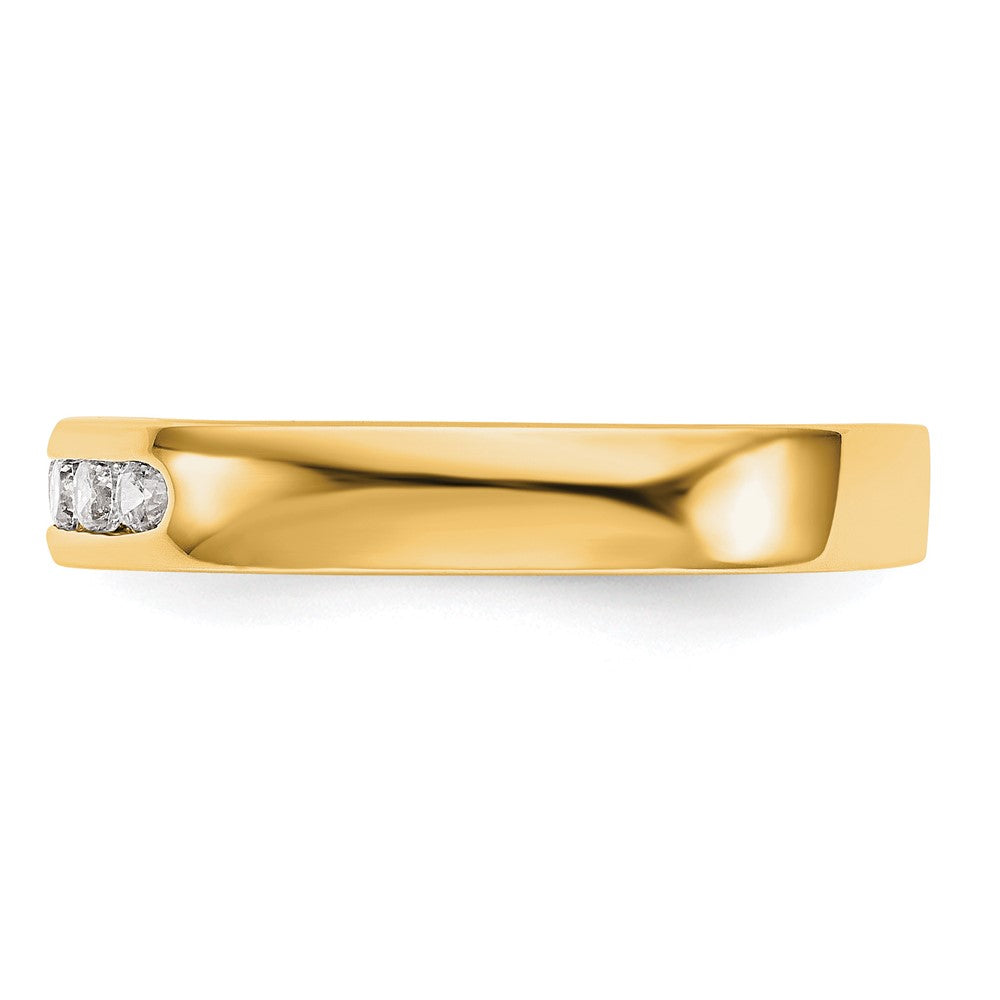 14K Yellow Gold 5-Stone 1/4 carat Round Diamond Complete Channel Band