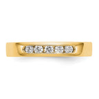 14K Yellow Gold 5-Stone 1/4 carat Round Diamond Complete Channel Band