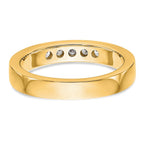 14K Yellow Gold 5-Stone 1/4 carat Round Diamond Complete Channel Band