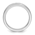 14K White Gold 5-Stone 1/3 carat Round Diamond Complete Channel Band