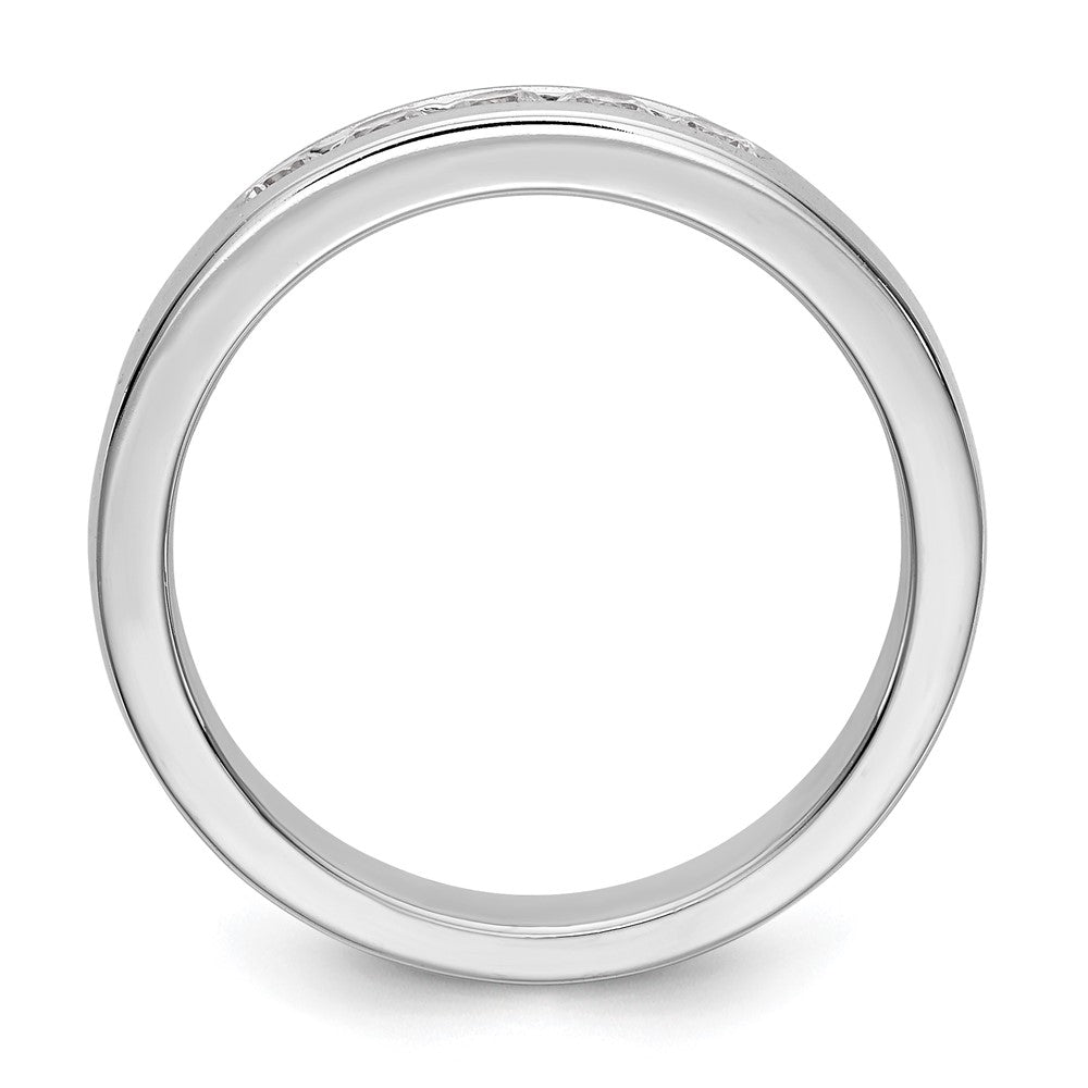 14K White Gold 5-Stone 1/3 carat Round Diamond Complete Channel Band