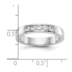 14K White Gold 5-Stone 1/3 carat Round Diamond Complete Channel Band