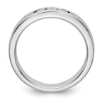 14K White Gold 5-Stone 1/3 carat Round Diamond Complete Channel Band