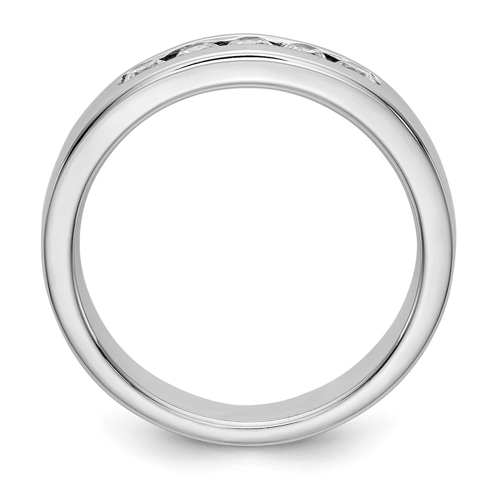 14K White Gold 5-Stone 1/3 carat Round Diamond Complete Channel Band