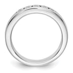 14K White Gold 5-Stone 3/8 carat Round Diamond Complete Channel Band