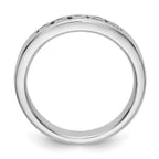 14K White Gold 5-Stone 1/2 carat Round Diamond Complete Channel Band