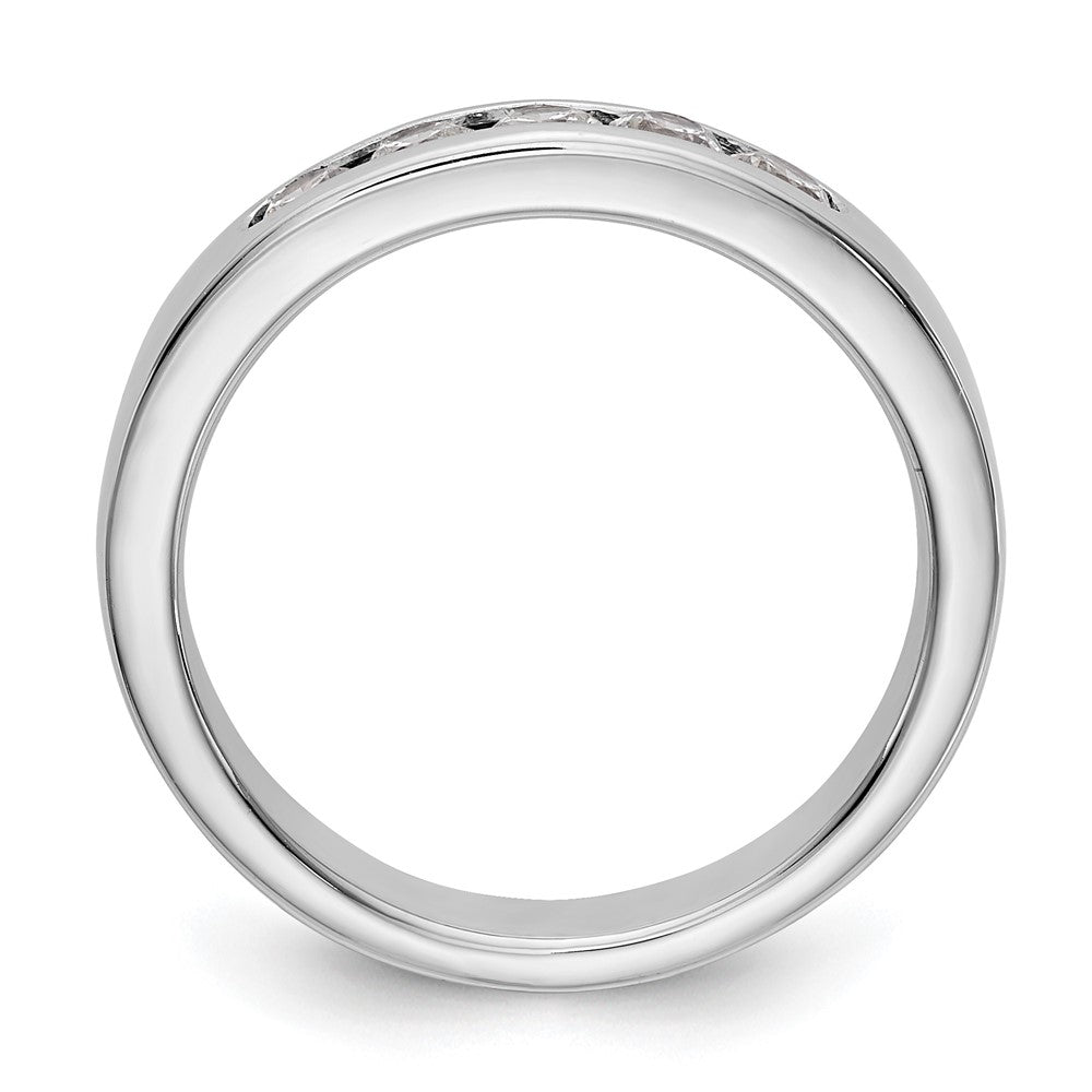 14K White Gold 5-Stone 1/2 carat Round Diamond Complete Channel Band