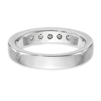 14K White Gold 5-Stone 1/2 carat Round Diamond Complete Channel Band