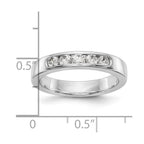 14K White Gold 5-Stone 1/2 carat Round Diamond Complete Channel Band