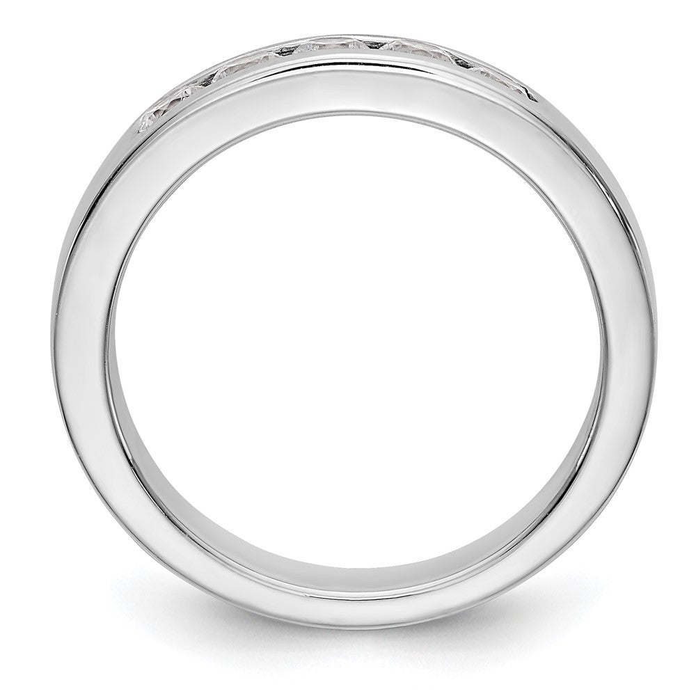 14K White Gold 5-Stone 1/2 carat Round Diamond Complete Channel Band