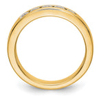 14K Yellow Gold 5-Stone 1/2 carat Round Diamond Complete Channel Band