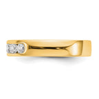 14K Yellow Gold 5-Stone 1/2 carat Round Diamond Complete Channel Band