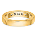 14K Yellow Gold 5-Stone 1/2 carat Round Diamond Complete Channel Band