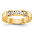 14K Yellow Gold 5-Stone 1/2 carat Round Diamond Complete Channel Band