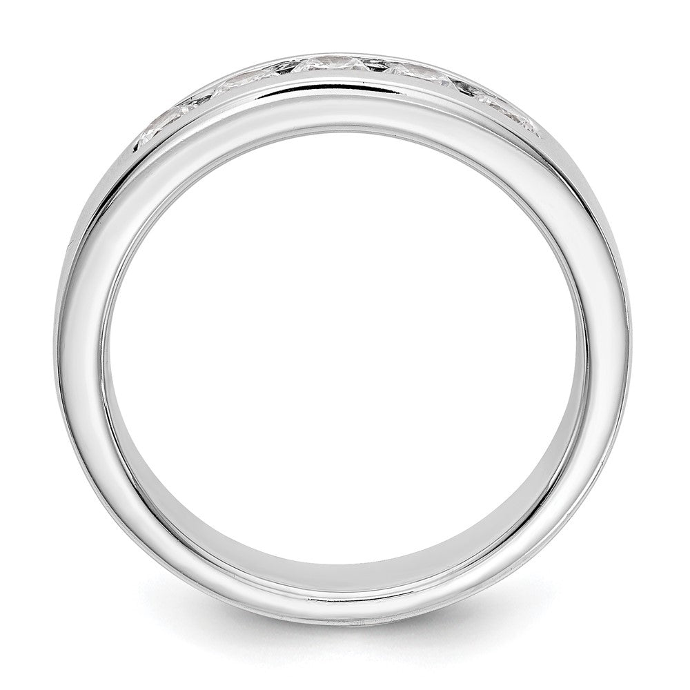 14K White Gold 5-Stone 1/2 carat Round Diamond Complete Channel Band