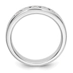 14K White Gold 5-Stone 1/2 carat Round Diamond Complete Channel Band