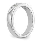 14K White Gold 5-Stone 1/2 carat Round Diamond Complete Channel Band
