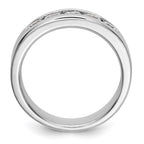 14K White Gold 5-Stone 3/4 carat Round Diamond Complete Channel Band