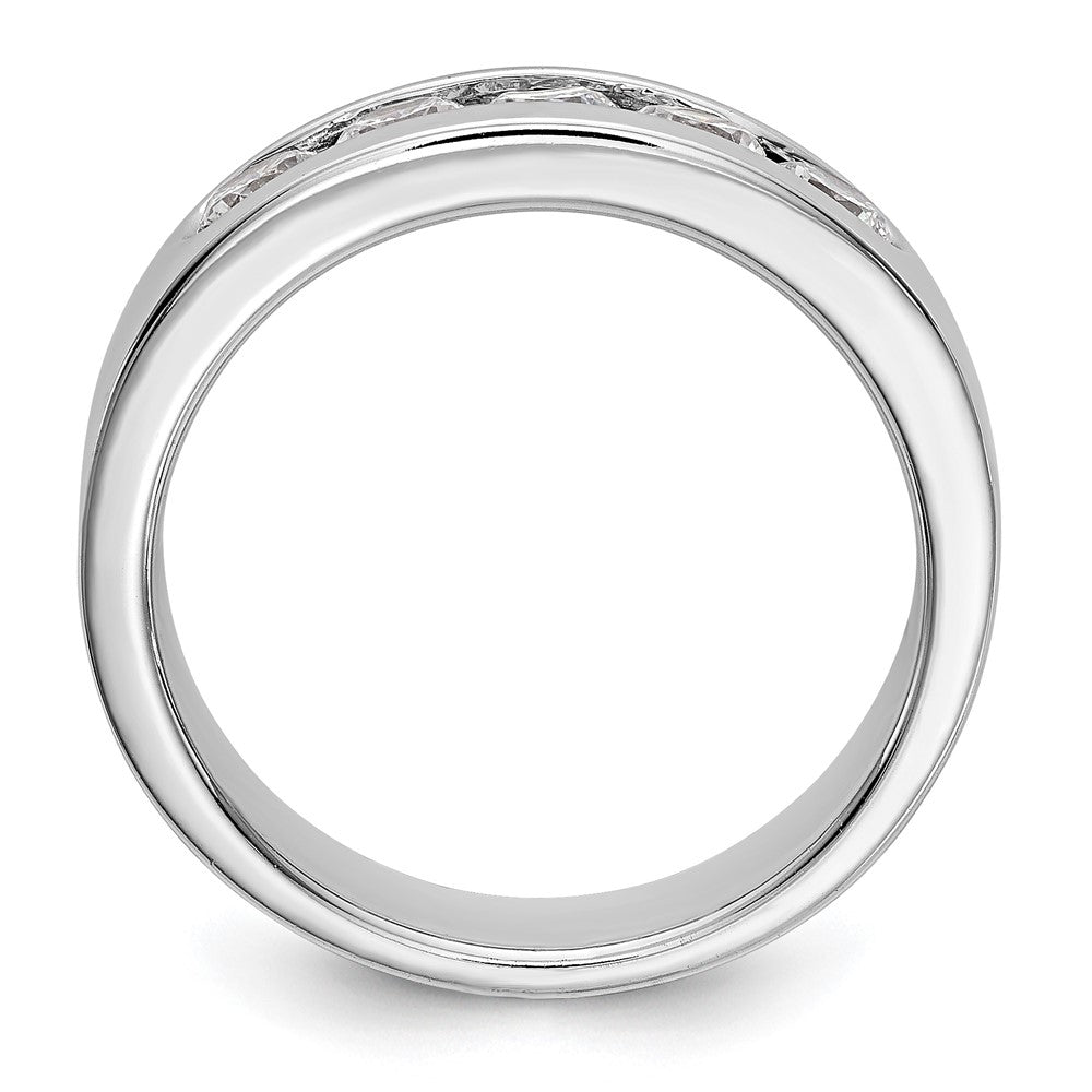 14K White Gold 5-Stone 3/4 carat Round Diamond Complete Channel Band