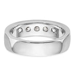 14K White Gold 5-Stone 3/4 carat Round Diamond Complete Channel Band