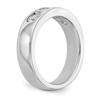 14K White Gold 5-Stone 3/4 carat Round Diamond Complete Channel Band