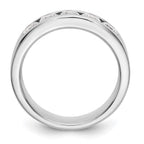 14K White Gold 5-Stone 1 carat Round Diamond Complete Channel Band