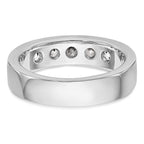 14K White Gold 5-Stone 1 carat Round Diamond Complete Channel Band