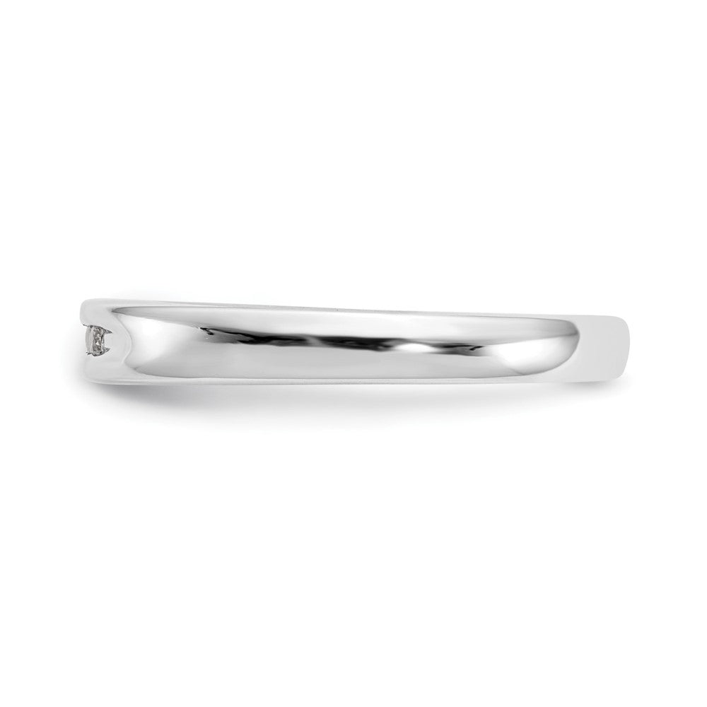 14K White Gold 5-Stone 1/10 carat Round Diamond Complete Channel Band
