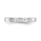 14K White Gold 5-Stone 1/10 carat Round Diamond Complete Channel Band