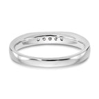 14K White Gold 5-Stone 1/10 carat Round Diamond Complete Channel Band