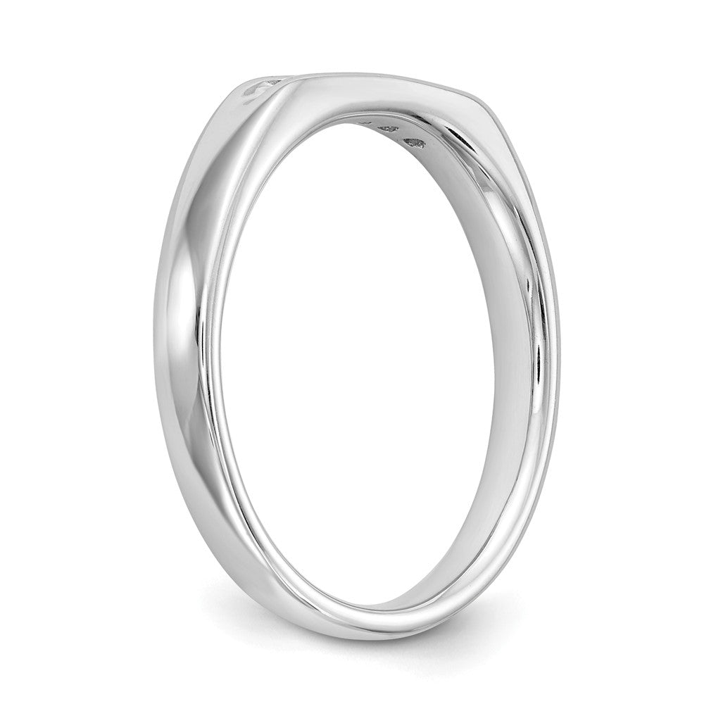 14K White Gold 5-Stone 1/10 carat Round Diamond Complete Channel Band