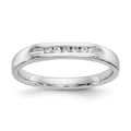14K White Gold 5-Stone 1/10 carat Round Diamond Complete Channel Band