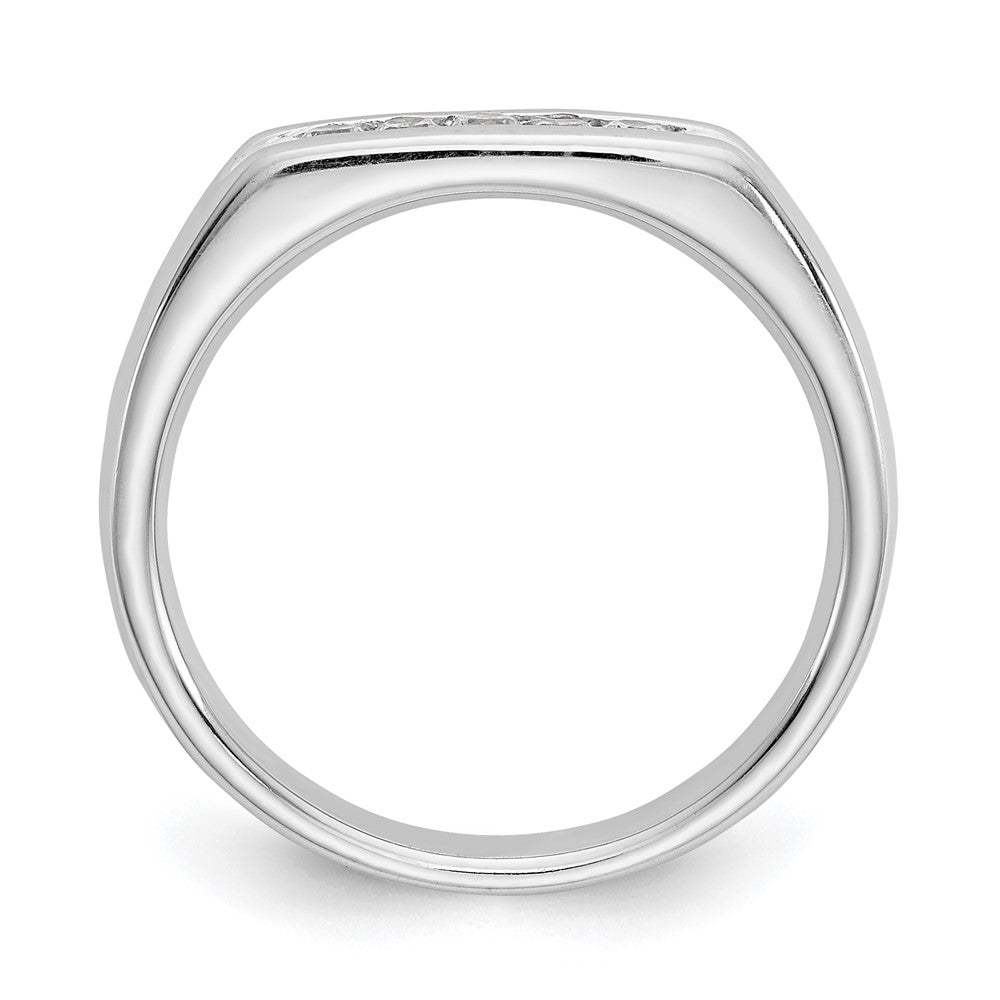14K White Gold 5-Stone 1/6 carat Round Diamond Complete Channel Band