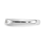 14K White Gold 5-Stone 1/6 carat Round Diamond Complete Channel Band