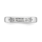 14K White Gold 5-Stone 1/6 carat Round Diamond Complete Channel Band