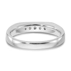 14K White Gold 5-Stone 1/6 carat Round Diamond Complete Channel Band