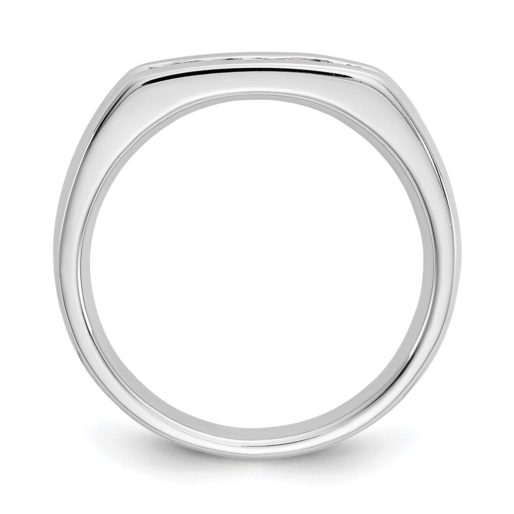 14K White Gold 5-Stone 1/5 carat Round Diamond Complete Channel Band