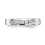 14K White Gold 5-Stone 1/5 carat Round Diamond Complete Channel Band