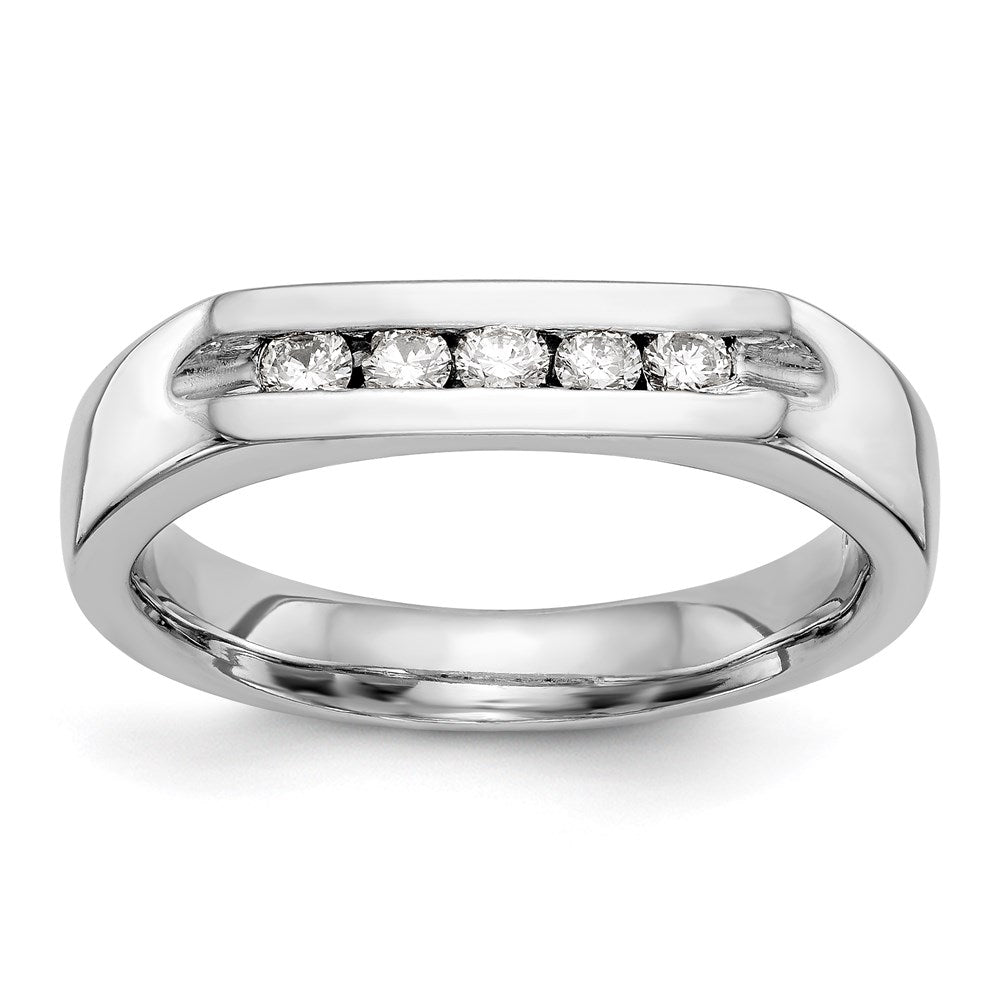 14K Yellow Gold 5-Stone Diamond Channel Band