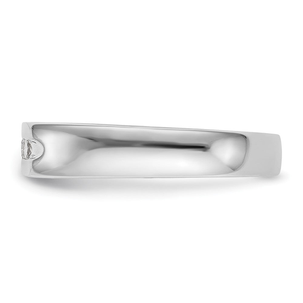 14K White Gold 5-Stone 1/4 carat Round Diamond Complete Channel Band